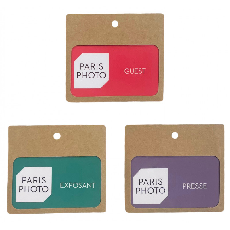 Porte-badge  naturel et recyclable  en carton horizontal - Reference : IDS36H-KRAFT_3