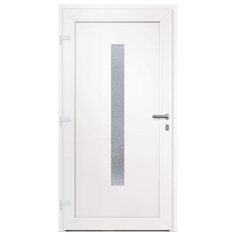 Vidaxl porte d'entrée blanc 108x208 cm pvc 3157078_3