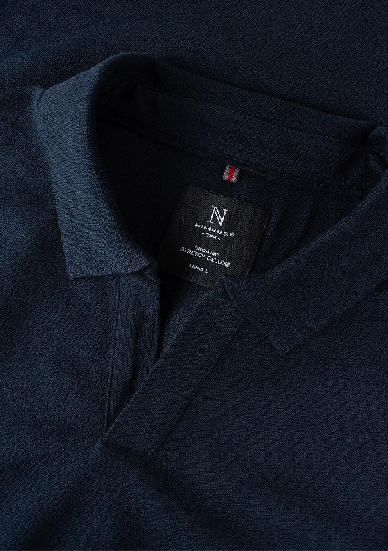 Polo extensible de luxe - Pull Harvard à col en V pour homme - Bleu marine foncé - Nimbus_3