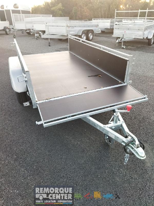 Remorque LIDER côtés bois - 2 essieux - PTAC 750kg - 250 x 132 cm - Référence SARIS_WOODY_BT75_3