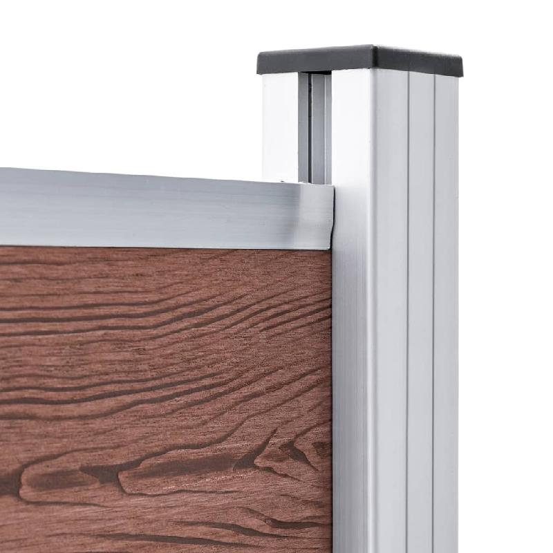 Vidaxl panneau de clôture wpc 175x146 cm marron 148981_3