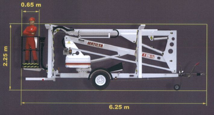 Nacelle tractable PARMA 15T - LVM SARL - hauteur de travail 14,85 m - charge 200 kg - déport 7,30 m_3