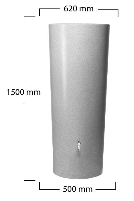 Réservoir stone - silver - 350L - récupérateur d'eau de pluie design et pratique_3