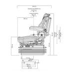 Siège de tracteur - Grammer AG - Maximo Comfort PVC Noir - course de la suspension : 100 mm - 56071_3