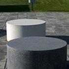 Banc en béton SOL - Banc cylindrique en ciment blanc et gris - Diamètres disponibles_3