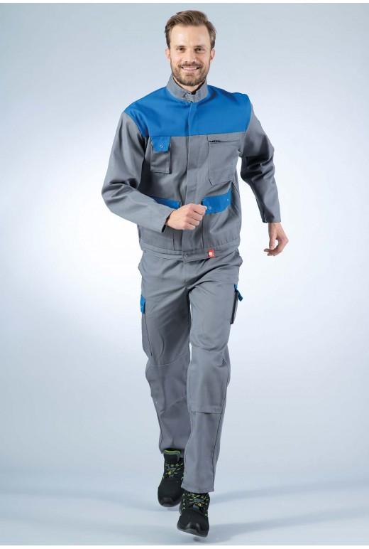 Blouson de travail multipoches 'Mercerie Métal' - Réf. 433*CP5 - Gris Acier/Vert Alpin, Rouge ou Azur_3