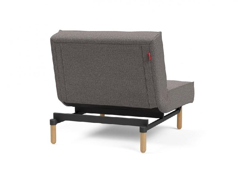 Innovation Living - Fauteuil-lit Splitback Stem convertible 90x115 cm - Pieds obus naturel - Tissu Mixed Dance Grey_3