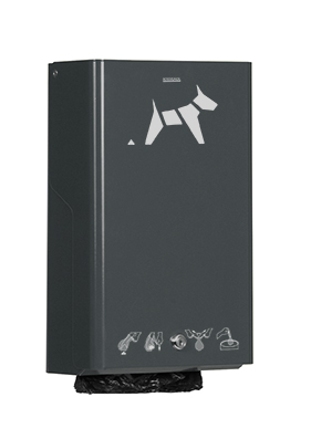 Distributeur mural de sacs pour hygiène canine - 200 sacs - Hygeca - Antivandalisme et acier poudré anti-UV_3