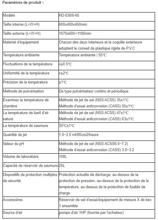 Hd-e808 - Chambre d'essai de corrosion de jet de sel SO2 pour textiles - Haida - Taille interne 600x400x450 mm_3
