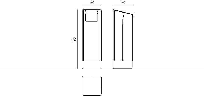 Poubelle publique - Komserwis Lido 003232 - 40L - Design par Andrzej Klisz_3
