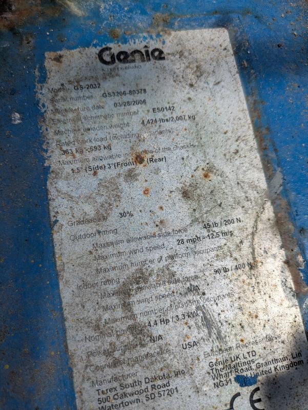 Nacelle ciseaux GENIE gs2032 occasion_3