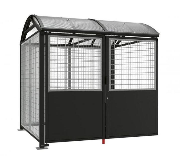 Abri vélos sécurisé - Serrure par clé européenne ou digicode mécanique - Dimensions 2520x2640x2830 mm_3