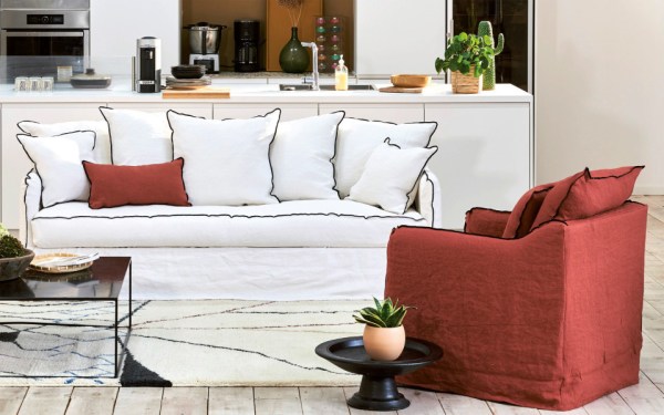 Canapé 3 places Cassis 176 cm convertible avec matelas 14 cm - Home Spirit_3