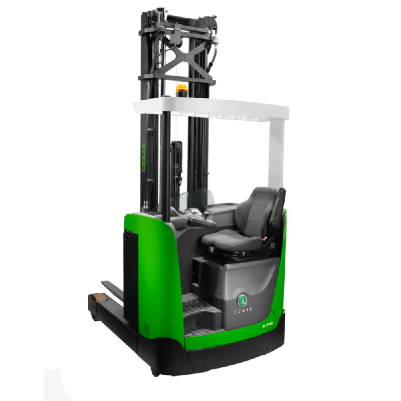Chariot à mât rétractable R100 pour la manutention de charges à très grande hauteur en Isère et Rhône   -  disponible en achat neuf et en location de courte à longue durée_3