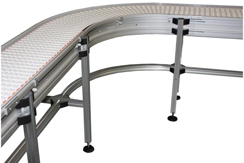 Pieds pour convoyeurs industriels en aluminium - réglables en hauteur avec roulettes et embases fixes_3