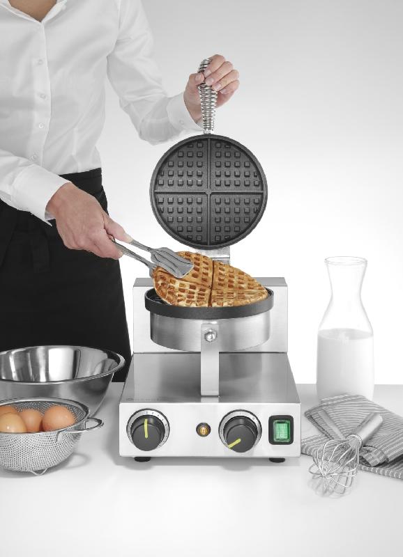 Gaufrier rond Ø190mm 20 gaufres/h 1000W HENDI_3