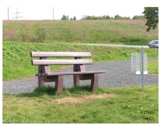 Banc urbain en plastique recyclé hanit - SUTTON - lames PREMIUM avec armature interne invisible - 3 largeurs disponibles_3