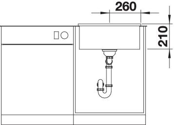Blanco Attika XL 60 - Évier en inox avec cuve BLANCO CLARON XL - Système d'évacuation InFino - Largeur du meuble sous-évier : 60 cm_3