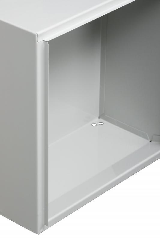 Boîte aux lettres compacte 1 porte extérieure RENZ Interval en acier gris mat - dimensions 285x285x150 mm - serrure agréée La Poste_3