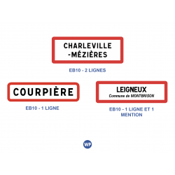 Panneau de localisation d'entrée agglomération EB10 - 1 ligne - Signalisation routière_3
