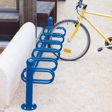 Support cycles Déco - 6 places simple face composable - acier et inox - Réf 8207313_3