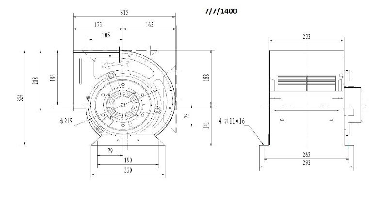 Ventilateur 7/7/1400 - 1500 m3/h - 0,4 kW - Référence 7225.0045_3
