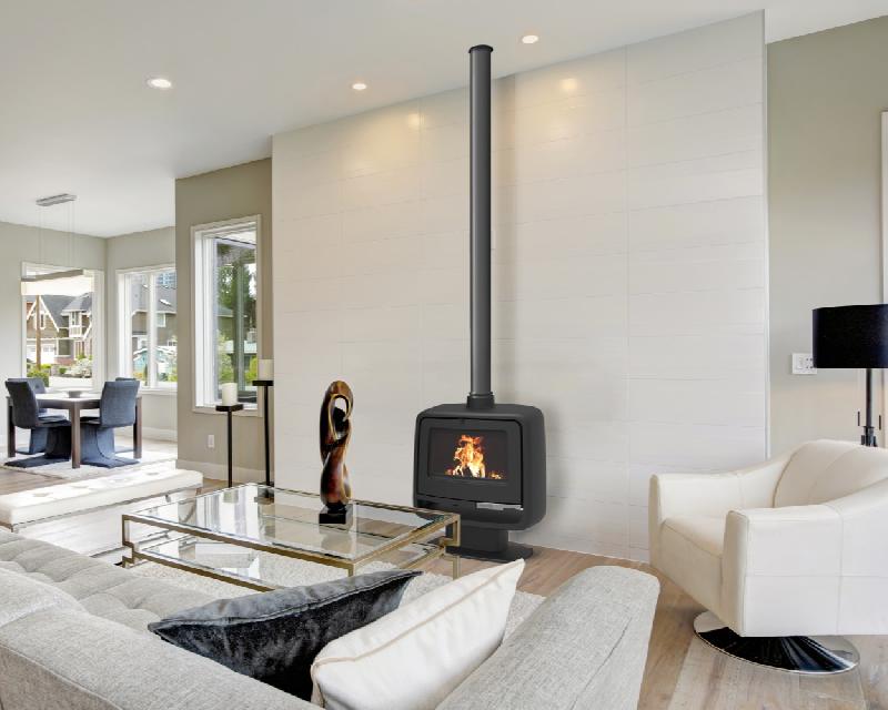 Poêle à bois PAUL sur pied 10 kW en fonte - étanche - Eco Design 2022 - double combustion - Flamme Verte 7 étoiles_3