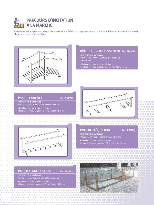 Portique de gabarit Parcours d'incitation à la marche - Structure en pin, trapèze en alu, chaînes galvanisées, main-courante tube alu_3