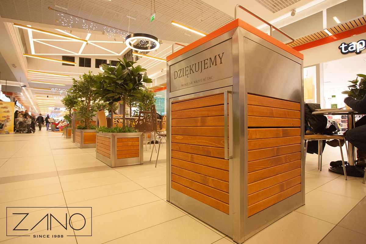 03.068.Sn - Poubelle publique Salver - Zano - 60 kg - avec repose-plateaux et système de vidage facile_3