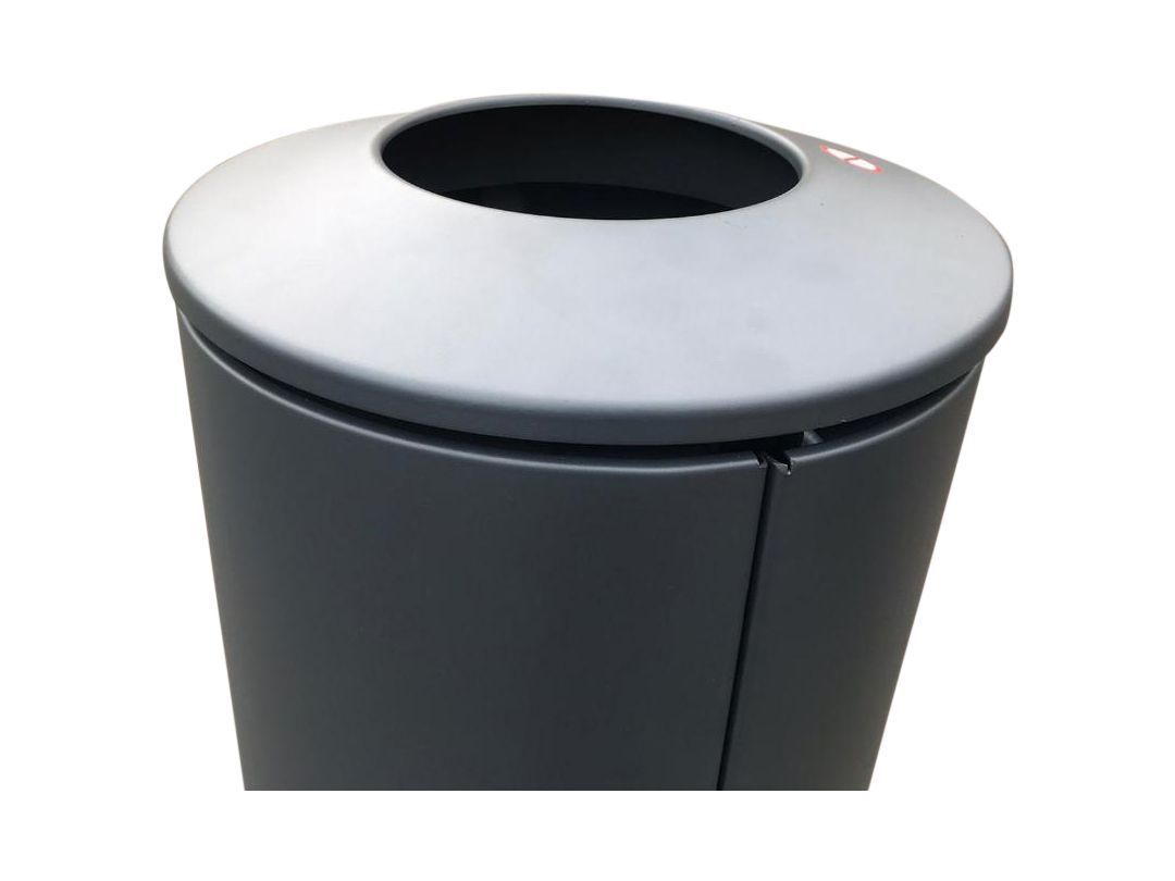 Poubelle publique pour collectivités - Acier galvanisé - Contenance 105L - Design robuste - Nombreux RAL disponibles_4