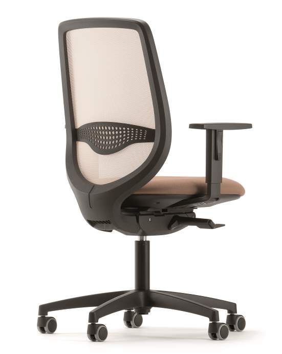 Siège de travail OKAY - confortable, esthétique et personnalisable avec dossier rembourré ou résille, mécanisme synchrone et support lombaire_3