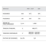 GTW-775 T6 60 Hz - Groupe électrogène industriel triphasé Genelec 864 kVA - Moteur Mitsubishi et alternateur Stamford_3