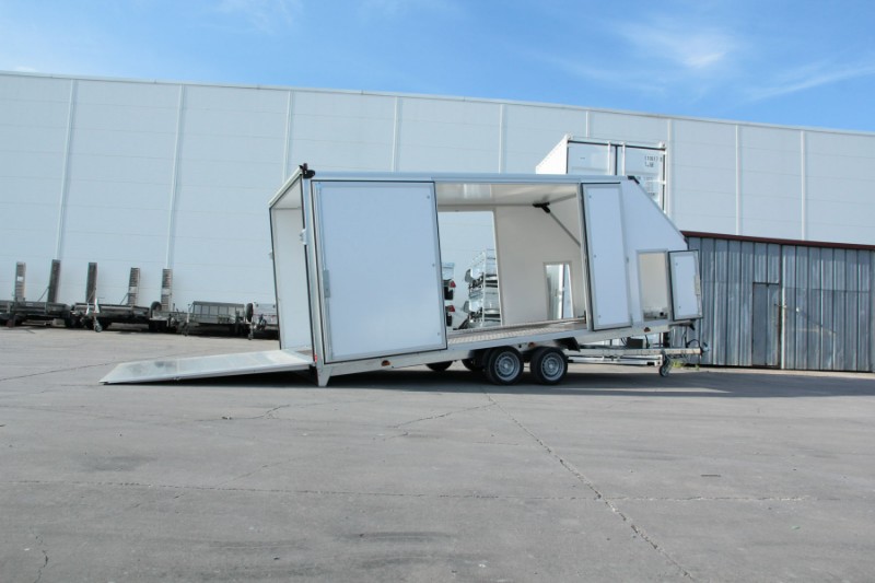 Remorque porte voiture fermee isolee roues dessous - humbaur mtkb_3