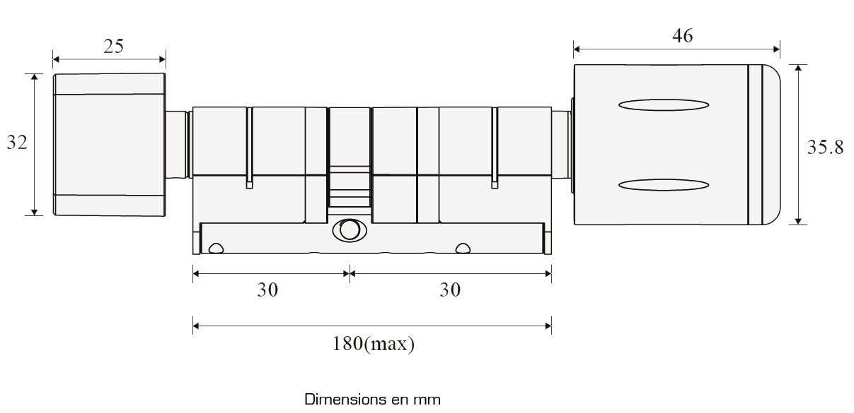 Cylindre électronique Waterproof ZX-WLC700 - Profil européen, lecteur badge Mifare 13.56 Mhz, étanche IP65/IP67_3