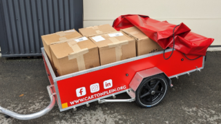 Remorque vélo conçue pour transporter de 150 à 300 kg en toute sécurité