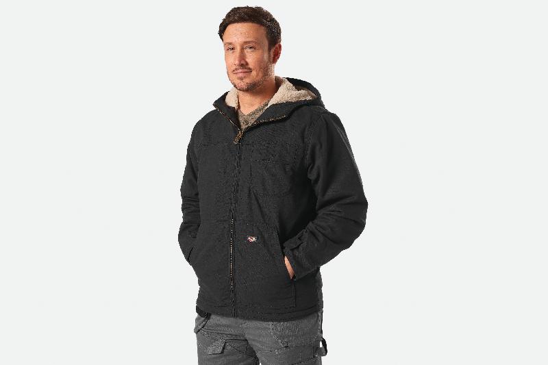 Veste doublée sherpa DUCK - Réf: DK0A4XUX - Dickies - 100% Coton - Rinsed Brown Duck - Taille 3XL_3
