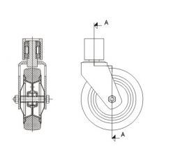 Chariot plateforme monobloc - 1 dossier fixe - Capacité 500 kg - Dimensions jusqu'à 1200x800 mm_3