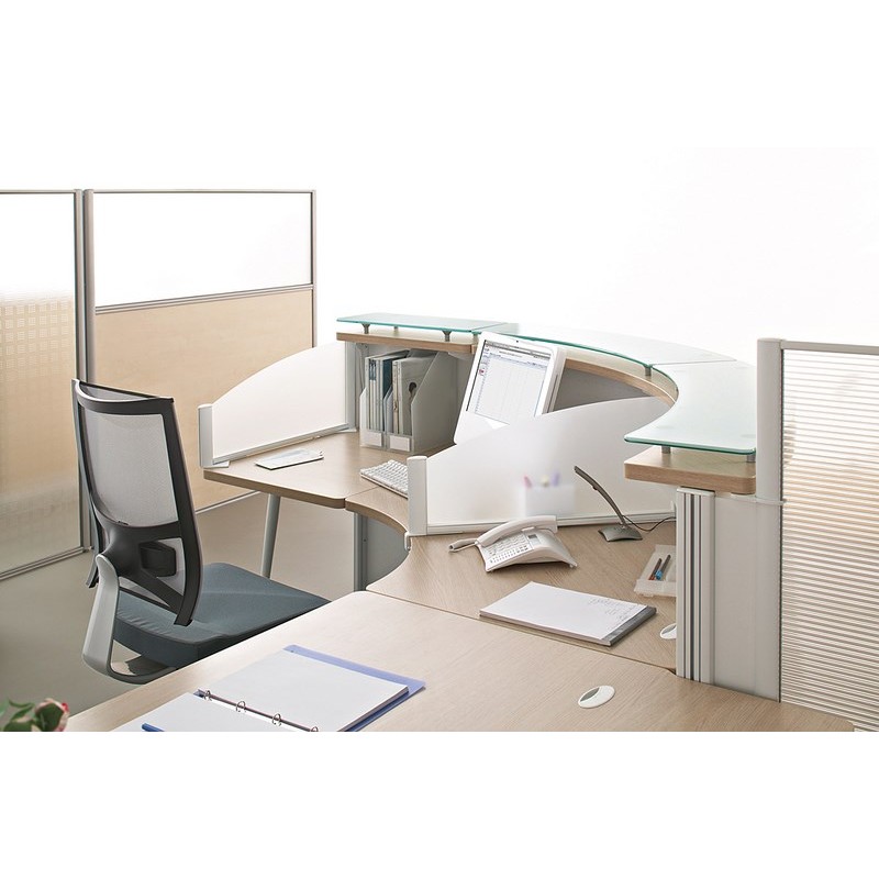 Banque d'accueil Obade - Référence AUBADE 23 AMBIANCE - avec cloison KP+ - Fabricant CLEN_3