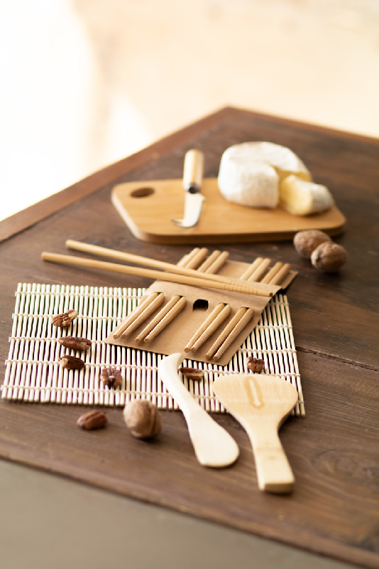 Set de préparation de sushi en bambou - natte, palette et baguettes incluses - 600 gr_3