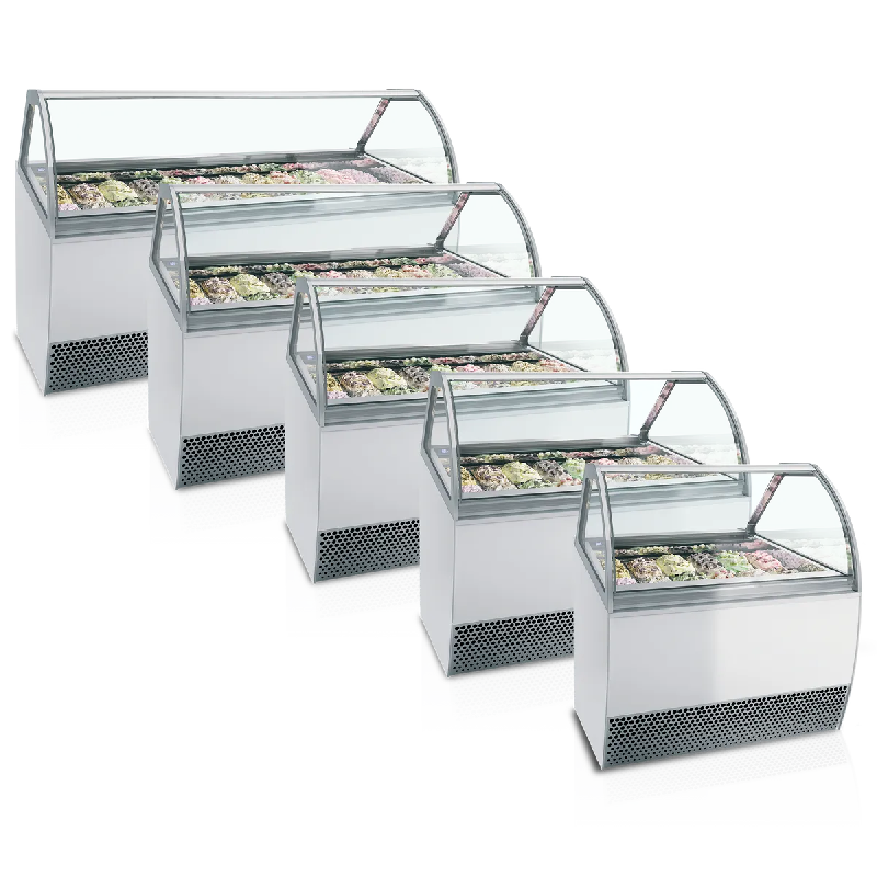 Vitrine ventilée pour glace MILLENNIUM LX129 (630 / 118 L) Blanc TEFCOLD_3