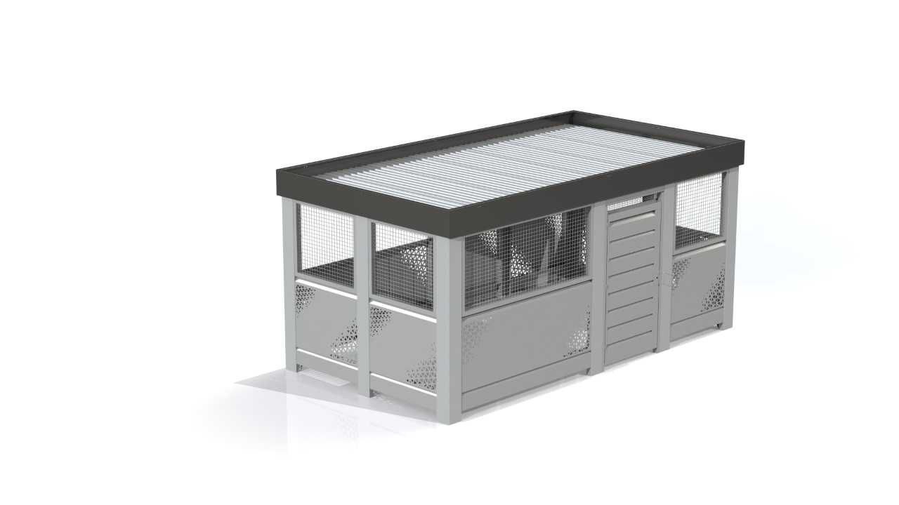 Abris Ecovelo - Locaux vélos ou deux roues standards ou sur mesure en acier galvanisé peint ou métal déployé_3