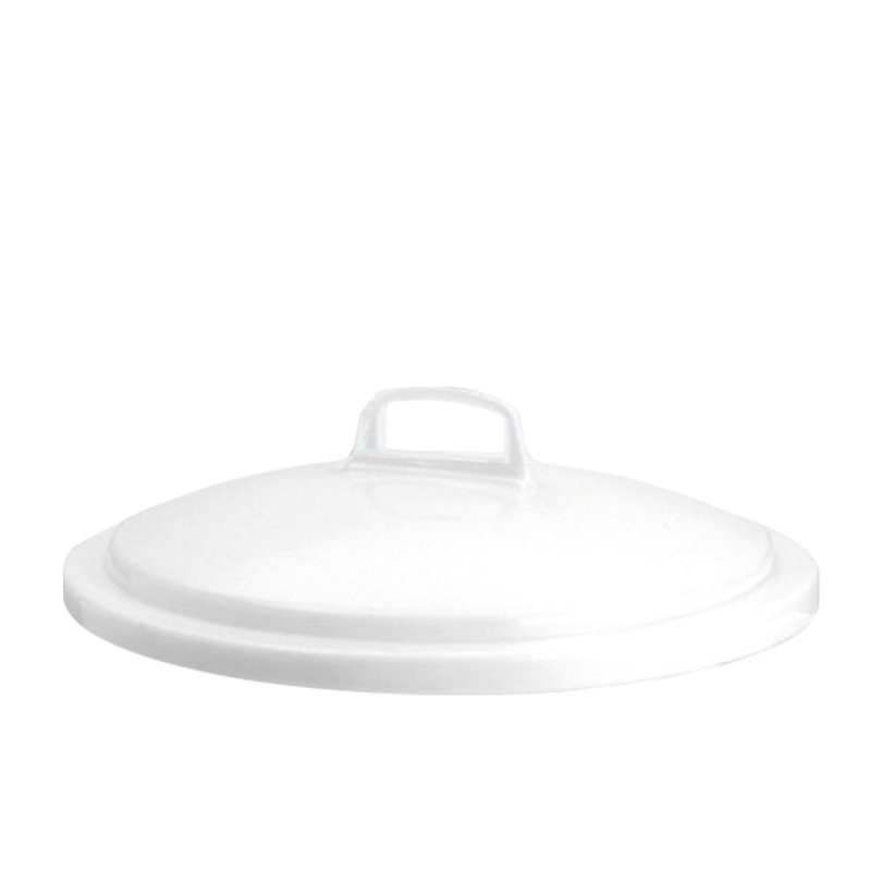 Couvercle avec poignée pour conteneur alimentaire rond HACCP 75L Gilac - Blanc_3