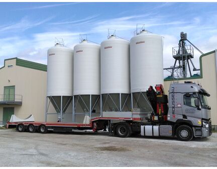 Silo Gâtine 320 en acier galvanisé et dôme RAL9002