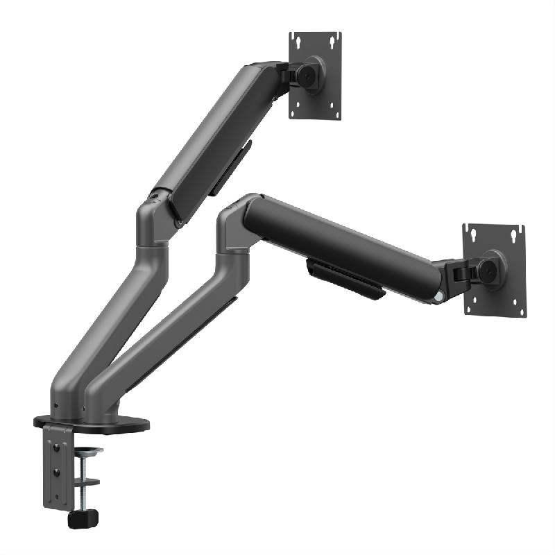 STANDARD Support moniteur avec bras double, Ressort mécanique, 17–32 pouces, max. 2x 10 kg, noir_3