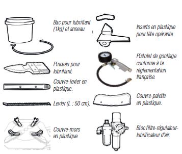 Monte/démonte-pneus avec blocage intérieur jusqu'à 24 pouces