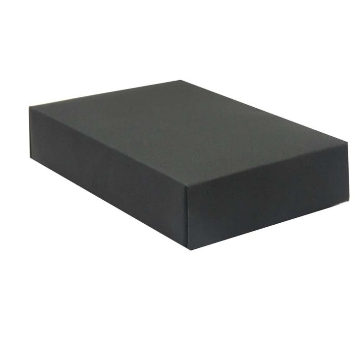 Coffret cadeau en papier pliable noir kraft pour fête d'anniversaire - AM Packaging Company Limited - 85x85x35mm_3