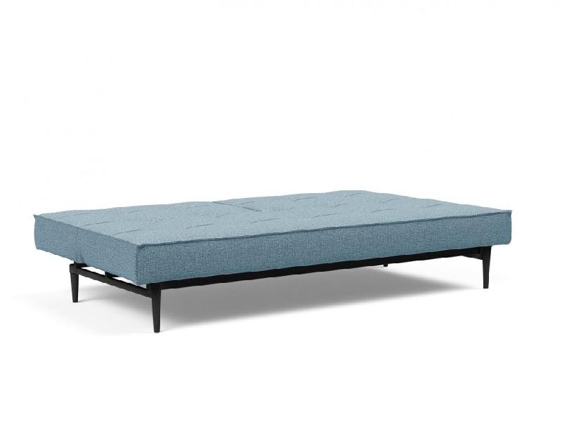 Innovation Living - Canapé Splitback Styletto Convertible Lit 115x210 cm - Pieds chêne noir - Tissu Mixed Dance Light Blue_3