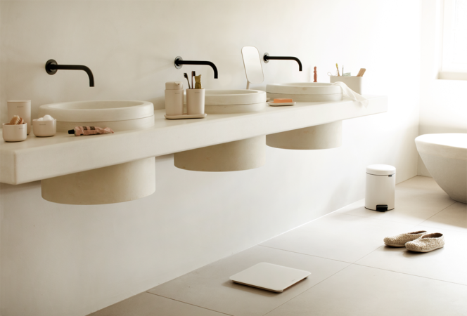 Distributeur de savon -ReNew - Soft Beige - Volume 250ml - Pompe anti-gouttes - Base antidérapante_3