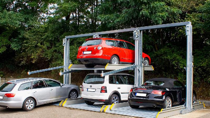 Parking mécanique à stationnement dépendant 3 véhicules sur une seule place, 2 plates-formes, 2,70 m largeur, 2,6 t charge - WÖHR  Parklift 421_3