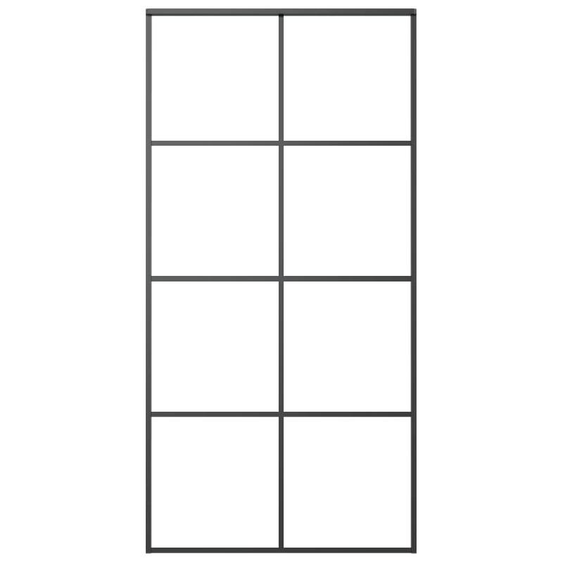 Vidaxl porte coulissante et kit de quincaillerie 102,5x205cm verre esg 3152143_3